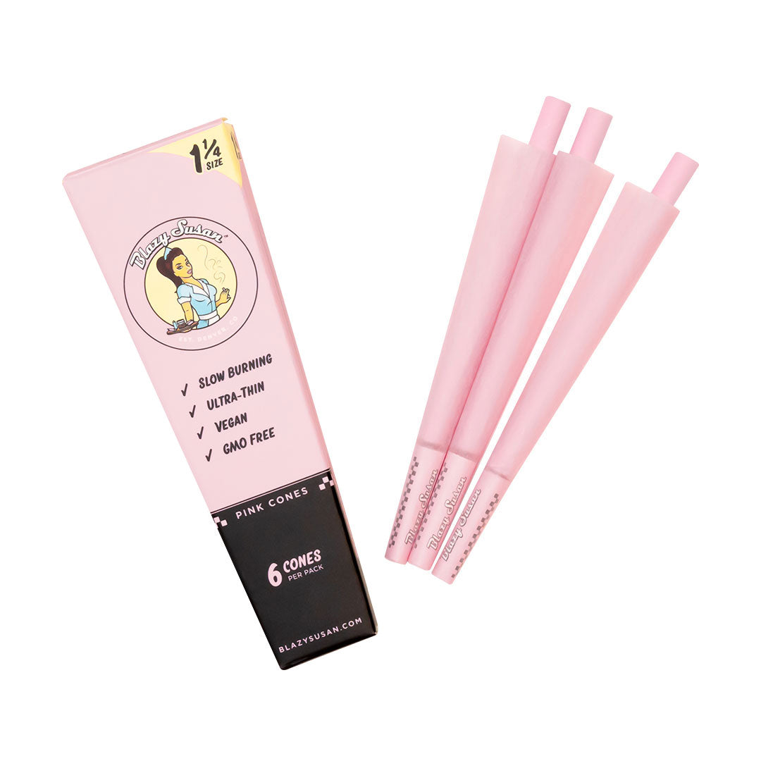 Blazy Susan - 1 1/4 Pink Cones (6pk)