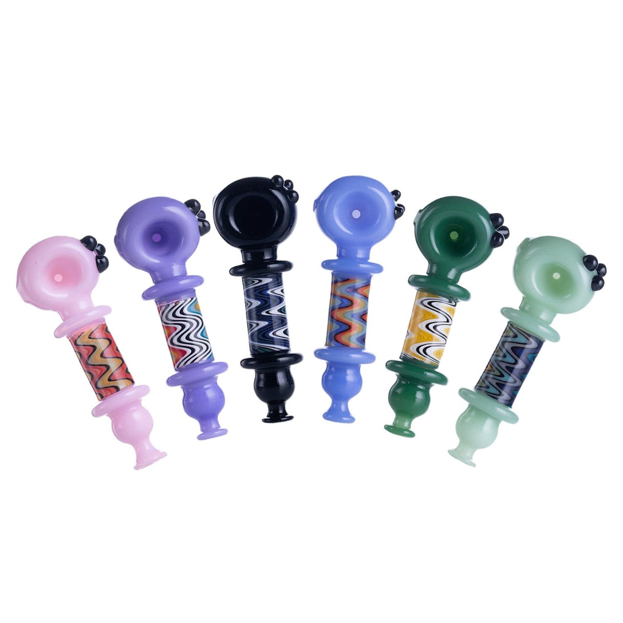 HyBird Premium Glass Hand Pipes - Slime (4.5")