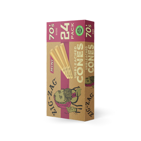 Zig Zag - 70's Unbleached Mini Cones (24 Pack)