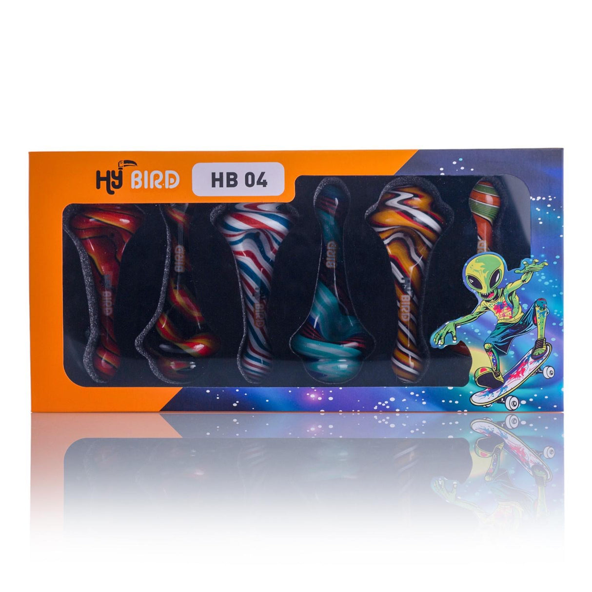 HyBird Premium Glass Hand Pipes - HB04 (5")