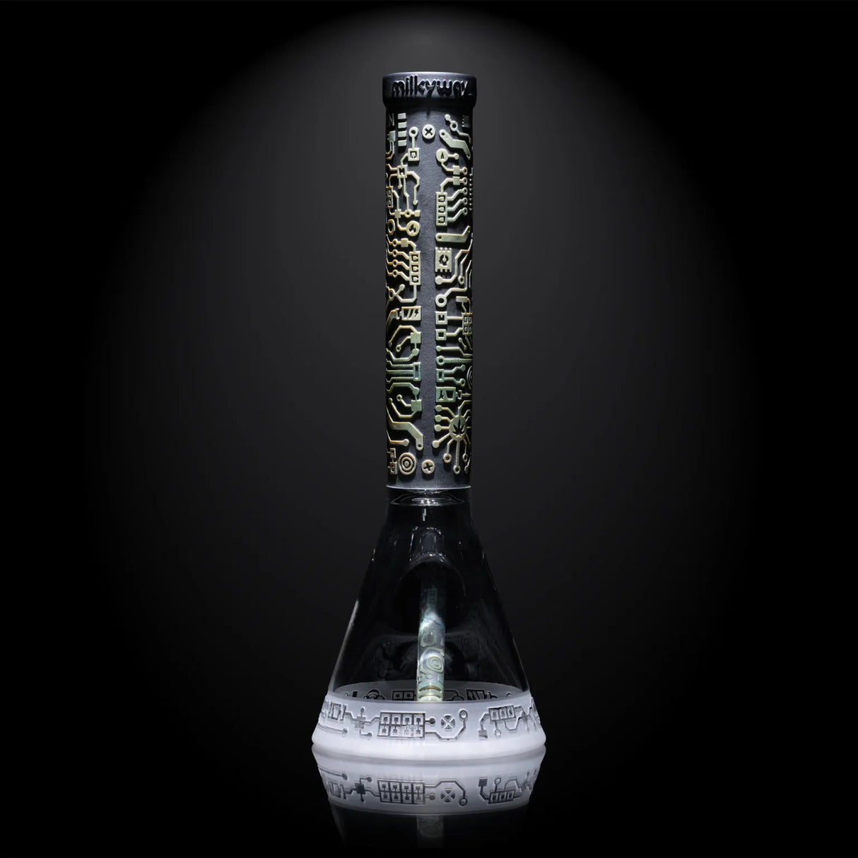 Milky Way Glass - Circuitboard Shadow Art Beaker (15")