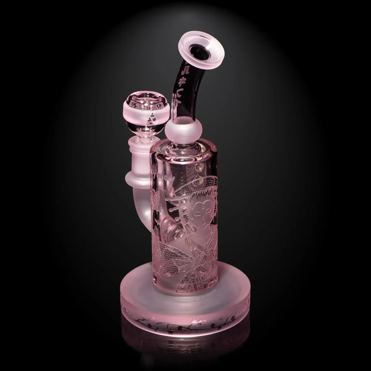 Milky Way Glass - Kabuki Recycler - Pink (8.5")