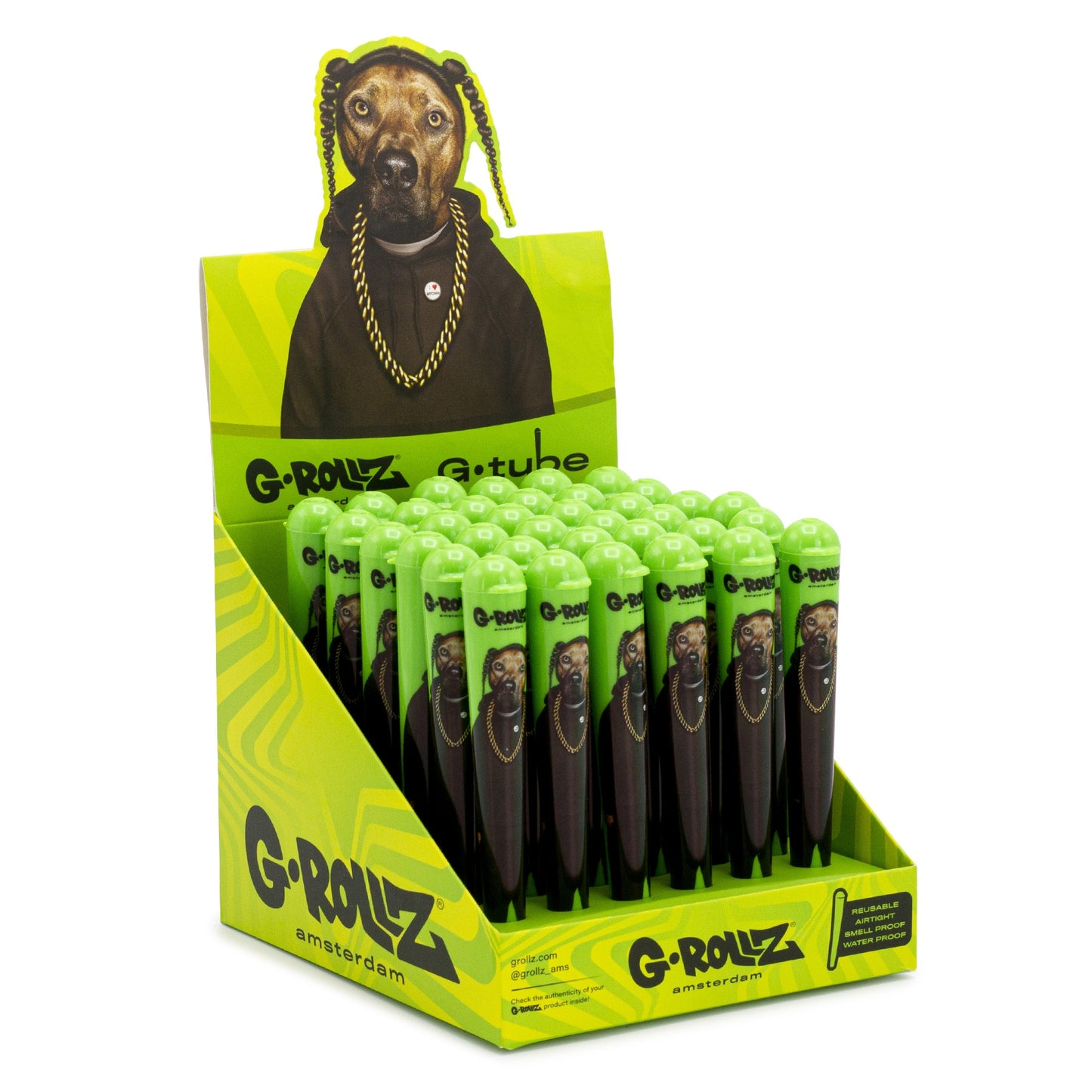 G Rollz Cone Holders - Rap Dog Green (36pcs)