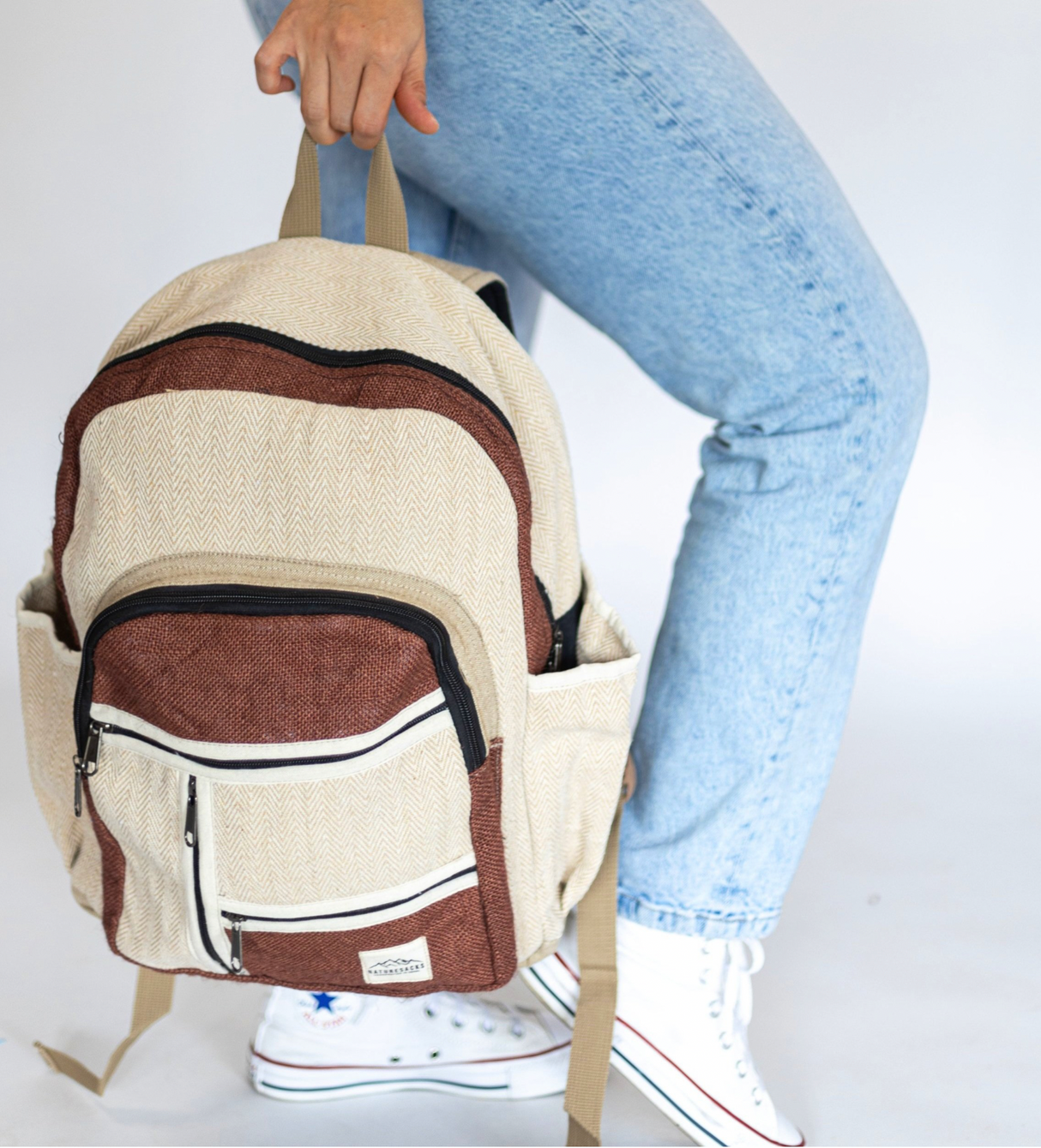 Nature Sacks - Handcrafted Hemp Backpack - Brown