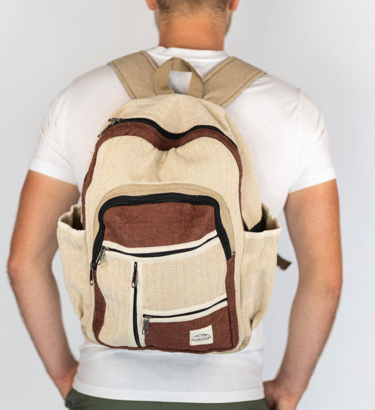 Nature Sacks - Handcrafted Hemp Backpack - Brown