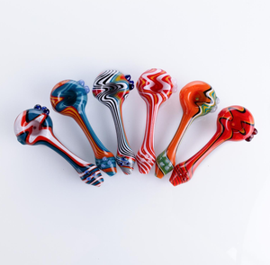 HyBird Premium Glass Hand Pipes - Wig Wag (5")