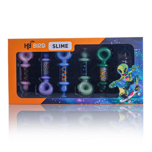 HyBird Premium Glass Hand Pipes - Slime (4.5")