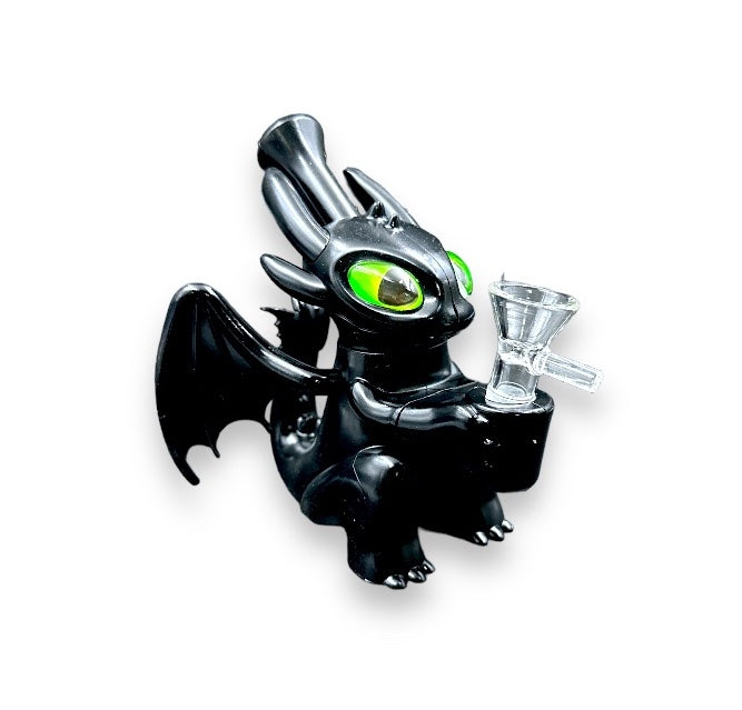 Silicone Water Pipe - Black Dragon (5.25")