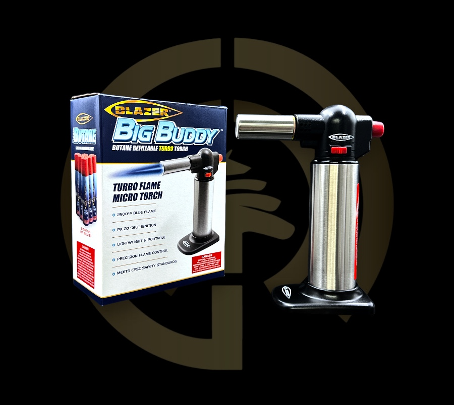 Blazer Torch - Big Buddy - Black/Stainless Steel – Golden Cedar Wholesale