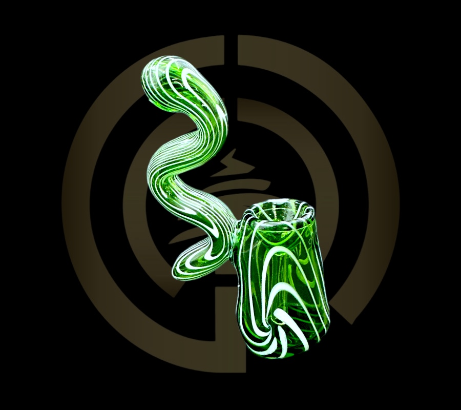 Glass Bubbler - Swirly Sherlock (5")