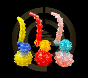 Glass Bubbler - Thorn Design (9")