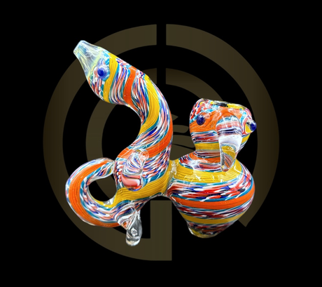 Glass Bubbler - Backflip Lizard (5.75")