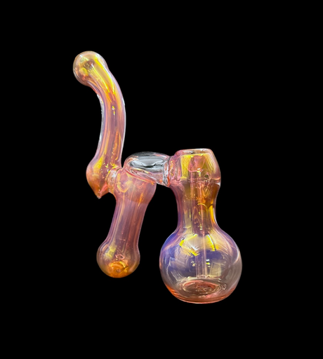 Glass Bubbler - Pinky Shine (8")