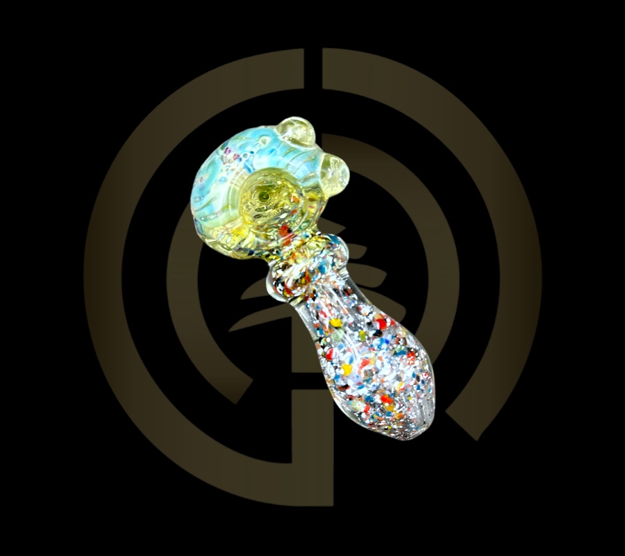 Glass Hand Pipe - Water Pebbles (4")