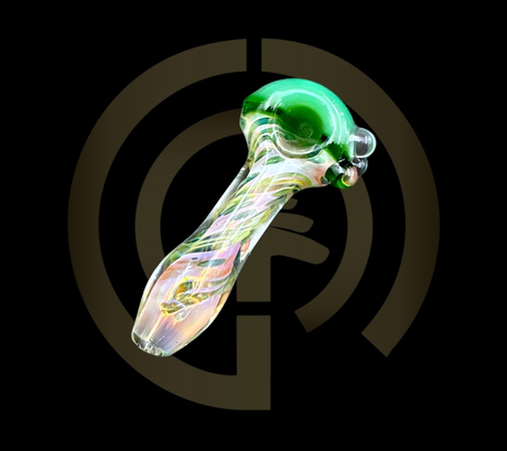 Glass Hand Pipe - Fumed Dot Top (4.5")