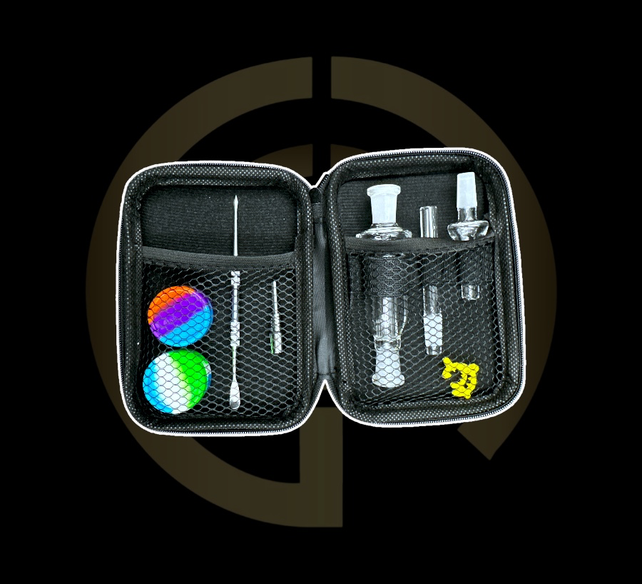 Glass Nectar Collector Kit - Black Case (10mm)