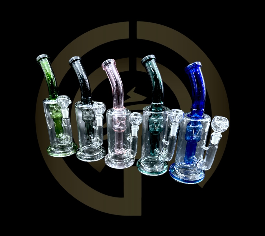 Glass Water Pipe - Barrel (10")