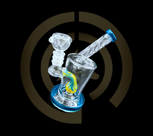 Glass Water Pipe - Side Kick Swirl Handle (5.5")