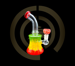 True Glass Water Pipe - Tex Vase w/ Gear Perc (7")