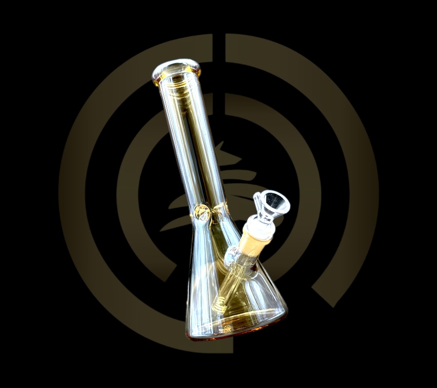 Glass Water Pipe - Tainted Beaker (10")