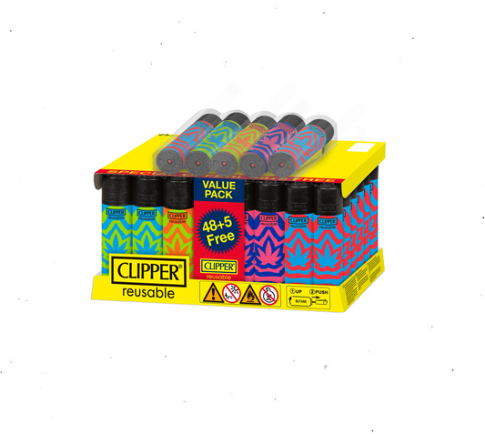 Clipper Lighters - Illusion Leaf (48pcs + 5 Free Lighters)