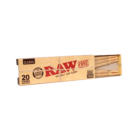 RAW - Classic 20pk Pre Roll Cones (70mm/30mm)(12 packs)