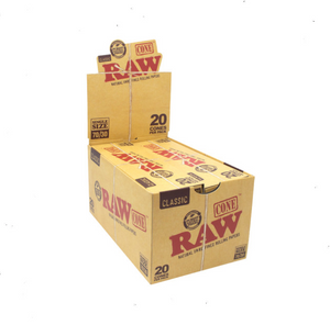 RAW - Classic 20pk Pre Roll Cones (70mm/30mm)(12 packs)