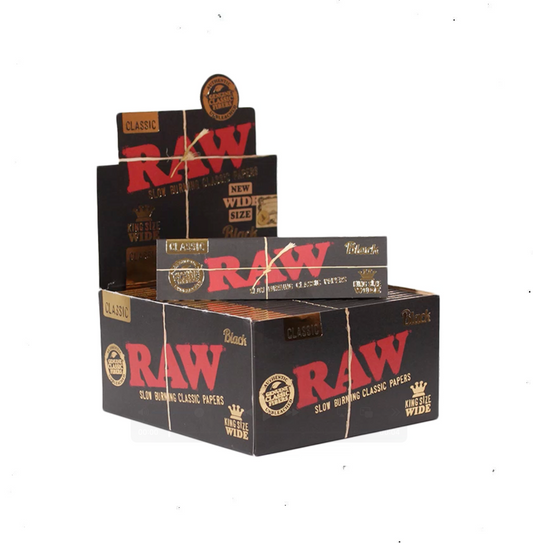 RAW - Black King Size Wide Papers (50pk)