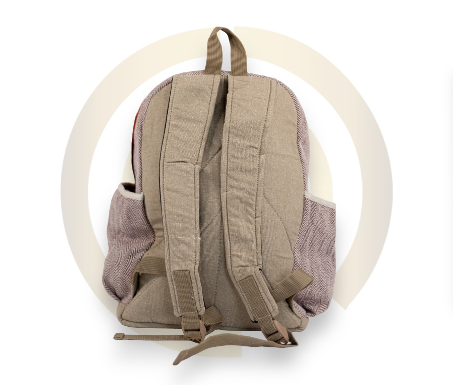 Nature Sacks - Handcrafted Hemp Backpack - Red 2