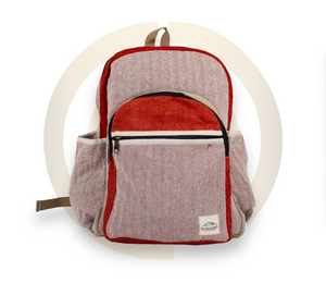 Nature Sacks - Handcrafted Hemp Backpack - Red 2