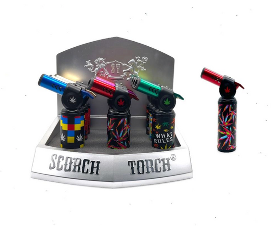 Scorch Torch - Leaf Design Smooth Press Torch (9pcs)