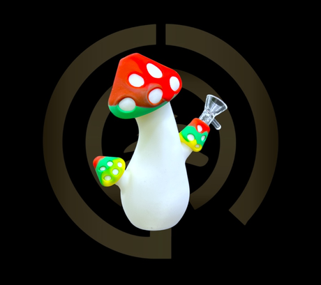 Silicone Water Pipe - Jumbo Mushroom (7")