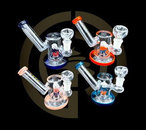 True Glass Water Pipe - Side Kick Swirl Perc (4.5")