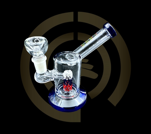 True Glass Water Pipe - Side Kick Swirl Perc (4.5")