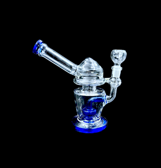 Glass Water Pipe - Egg Head (8")