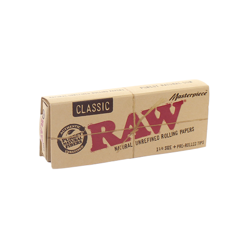 RAW - 1 1/4 Masterpiece Classic w/ Pre Rolled Tip (24 packs) – Golden ...